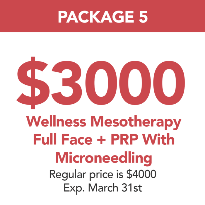 PACKAGE 5 - WELLNESS MESOTHERAPY FULL FACE + PRP WITH MICRONEEDLING | Skin Deep Midtown Med Spa.